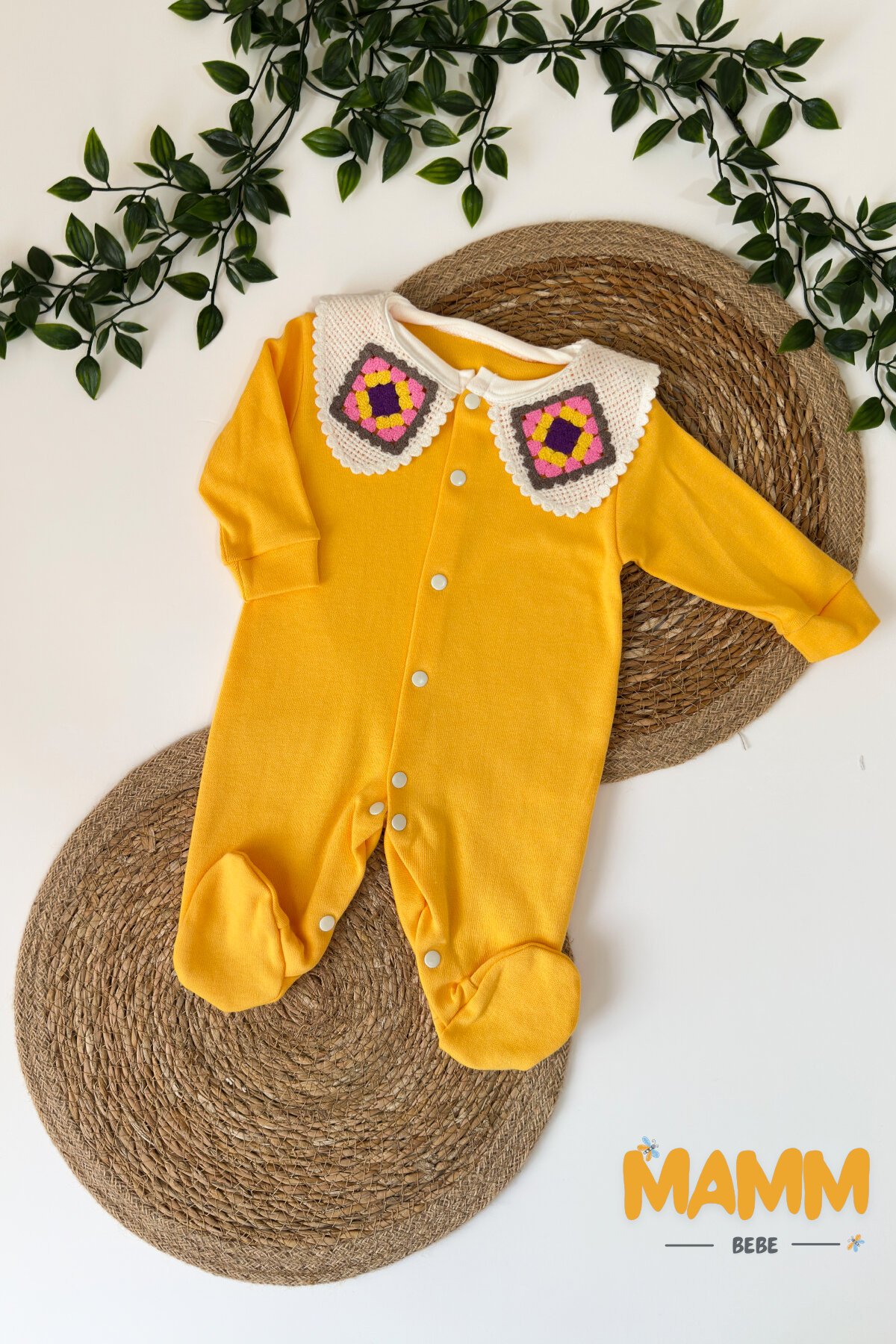 3-6 AY ÖRGÜ YAKALI TULUM SARI