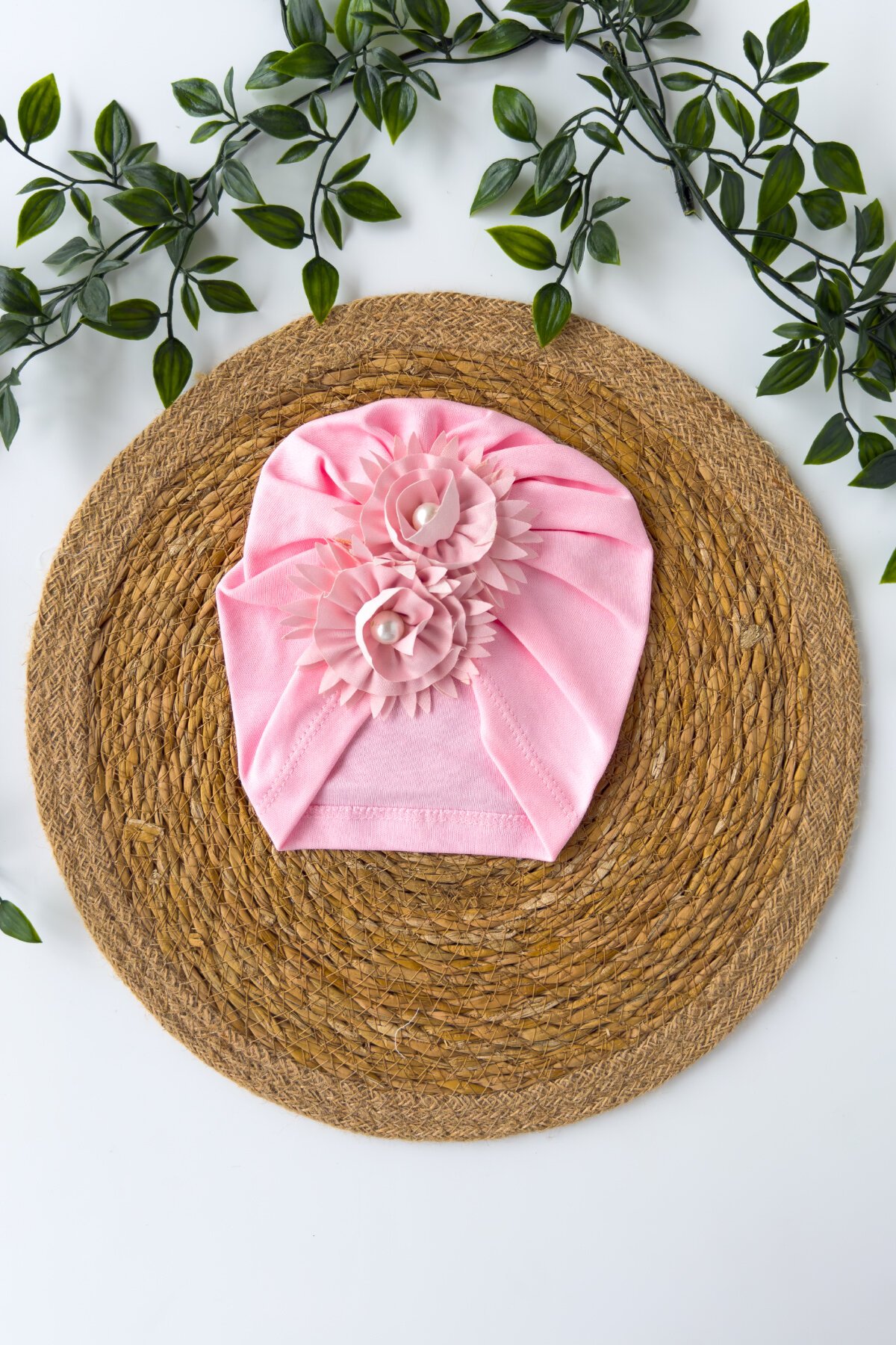 GÜL DETAYLI BONE PEMBE