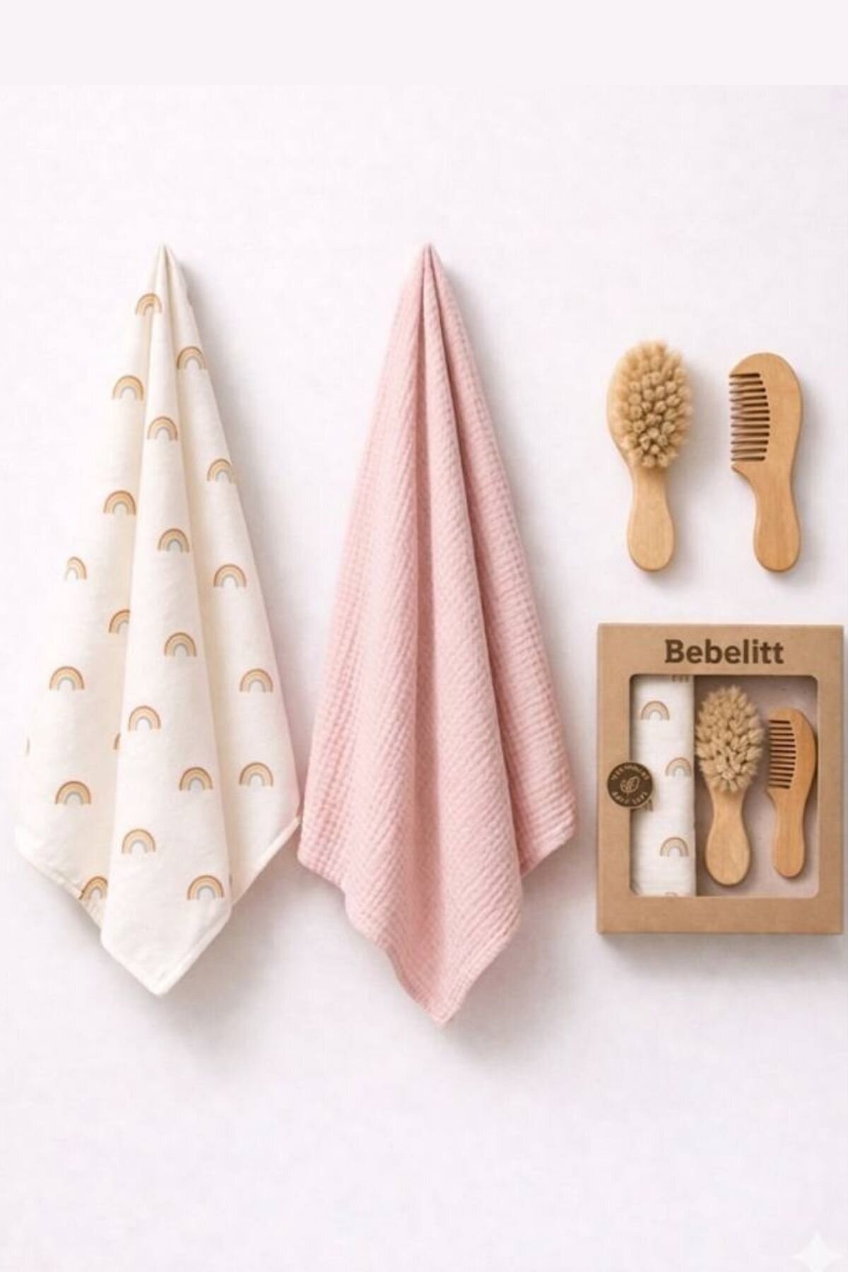 GÖKKUŞAĞI DESENLİ BATTANİYE SET