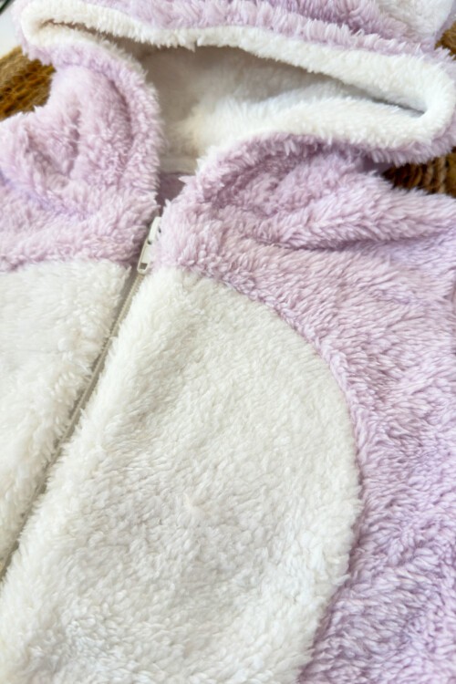 0-12 AY KAPŞONLU KULAKLI WELSOFT TULUM MOR