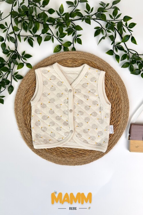 0-12 AY KİRPİLİ YELEK EKRU