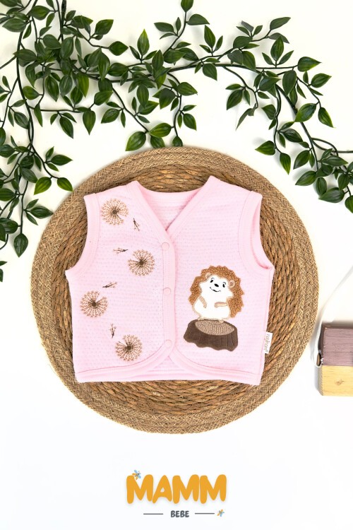 0-12 AY KİRPİLİ YELEK PEMBE