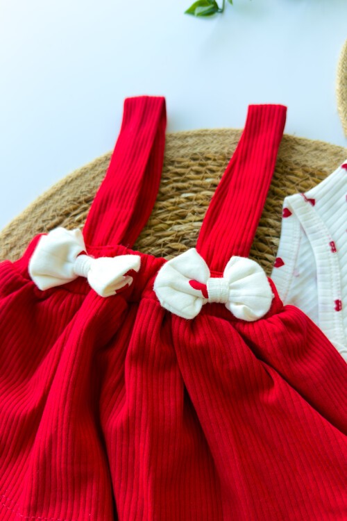 0-12 AY KALP BASKILI KISA KOL BADİ ELBİSE