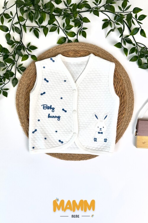 0-12 AY MAVİ TAVŞANLI YELEK