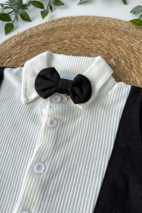 0-12 AY SMOKİN TULUM SİYAH