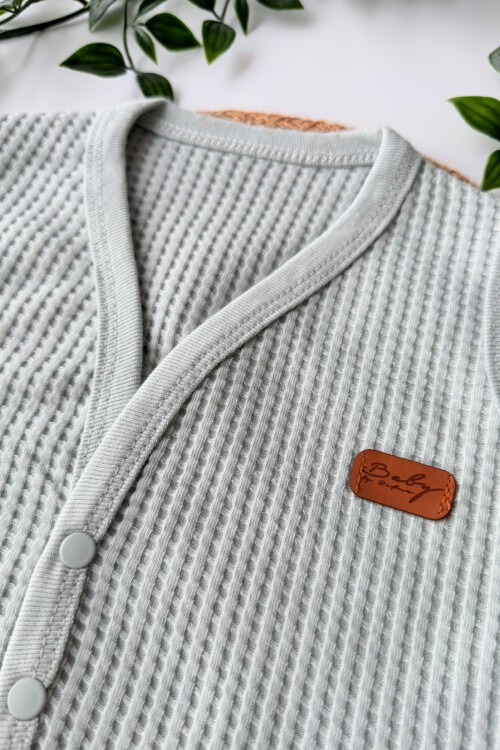 0-9 AY WAFFLE DESENLİ YELEK YEŞİL