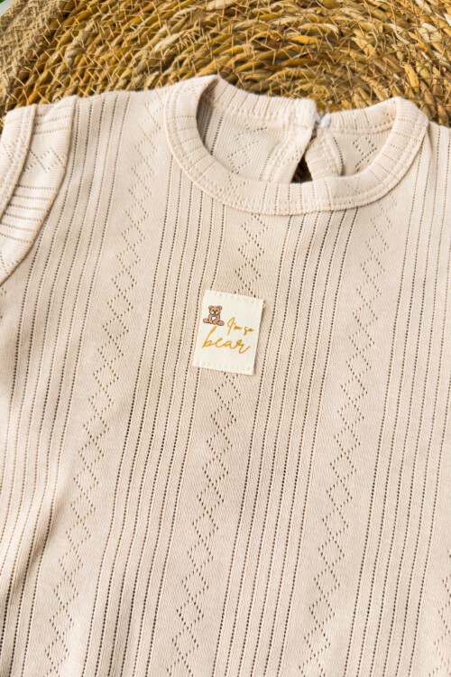 0-18 AY BEAR ARMALI KISA KOLLU BADİ BEJ