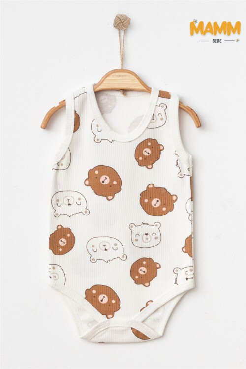 0-3-6-9 AY AYICIK KAFASI DESENLİ ZIBIN KAHVERENGİ