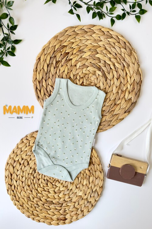 0-3-6-9 AY ÇİÇEK DESENLİ ZIBIN YEŞİL