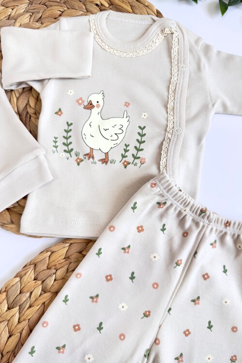 0-3 AY DANTELLİ ÖRDEK ÜÇLÜ TAKIM