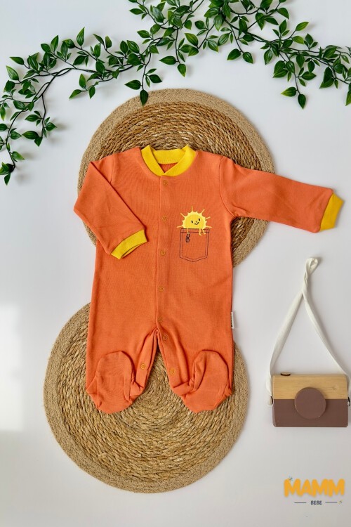 0-3 AY GÜNEŞ DESENLİ PATİKLİ TULUM SARI YAKA