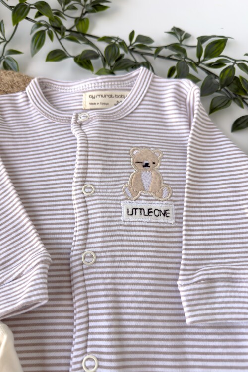 0-3 AY LİTTLE DESENLİ PATİKLİ ÜÇLÜ TULUM