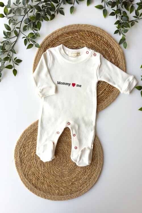 0-3 AY MOM DAD DESENLİ PATİKLİ TULUM