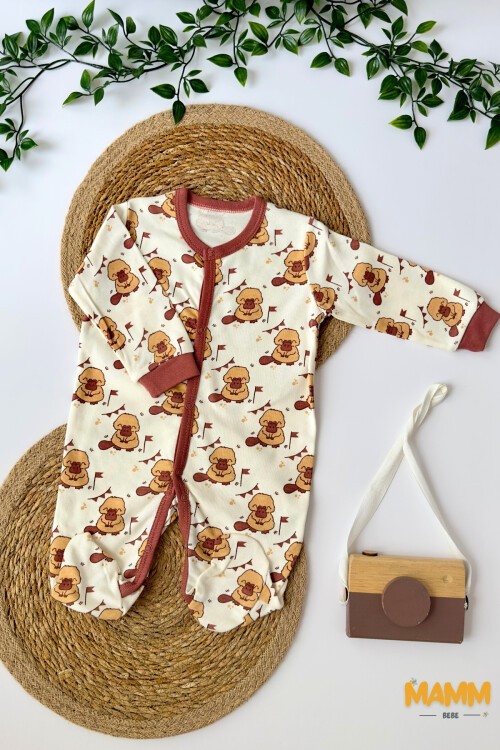 0-3 AY ORNİTORENK DESENLİ PATİKLİ TULUM