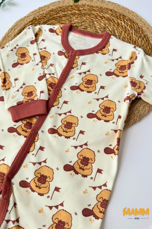 0-3 AY ORNİTORENK DESENLİ PATİKLİ TULUM