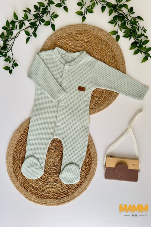 0-3 AY WAFFLE KUMAŞ PATİKLİ TULUM YEŞİL