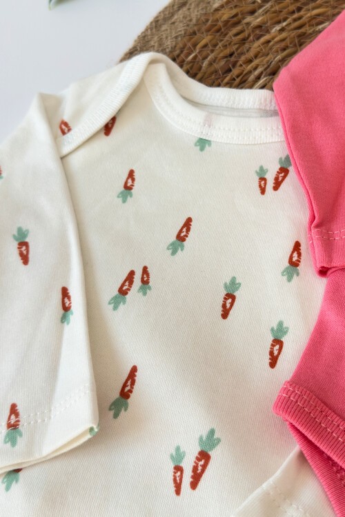 0-6 AY 3LÜ HAVUÇ BASKILI ZIBIN SET