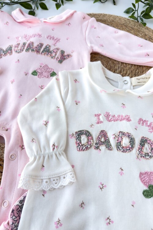 0-6 AY ÇİÇEK BASKILI İKİLİ TULUM