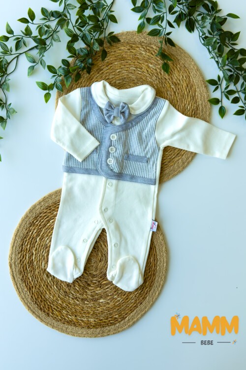 0-6 AY ÇİZGİLİ YELEKLİ PATİKLİ TULUM