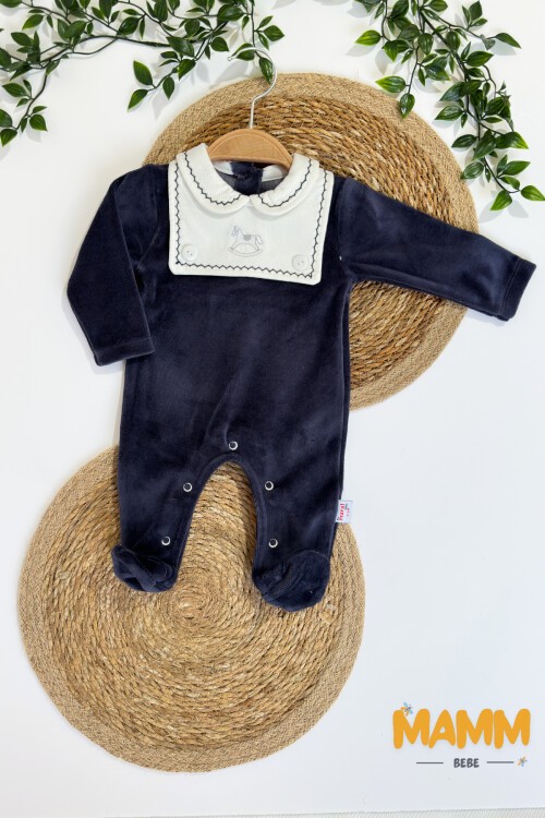 0-6 AY YAKA DETAYLI KADİFE PATİKLİ TULUM