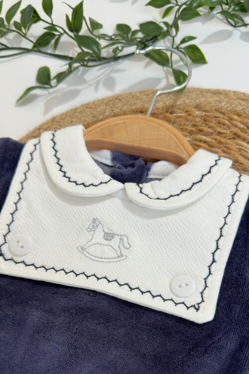 0-6 AY YAKA DETAYLI KADİFE PATİKLİ TULUM