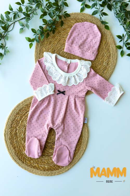 0-6 AY PUANLI ŞAPKALI PATİKLİ TULUM