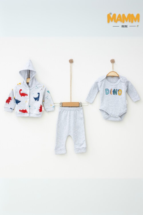 0-9 AY 3LÜ DİNO DESENLİ TAKIM