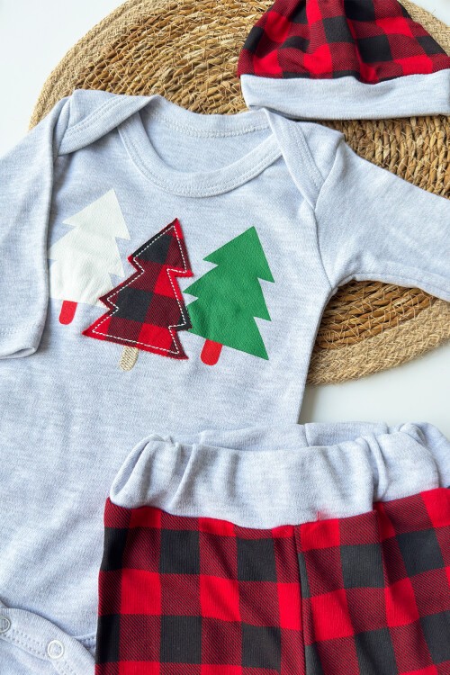 0-9 AY ÇAM AĞAÇLI EKOSELİ BODYLİ ÜÇLÜ TAKIM