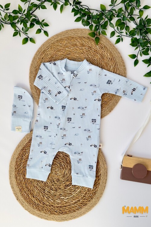 0-9 AY FARMER FERMUARLI MANŞETLİ TULUM MAVİ