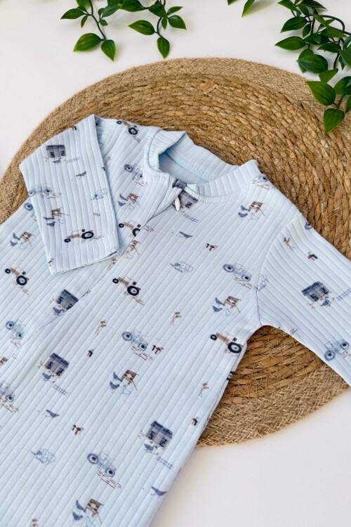 0-9 AY FARMER FERMUARLI MANŞETLİ TULUM MAVİ