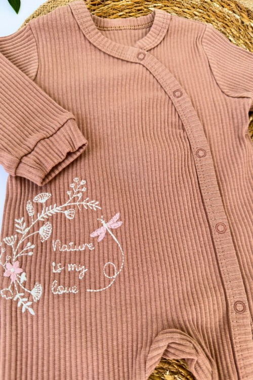 0-9 AY NATURE ÇİÇEK İŞLEMELİ MANŞETLİ TULUM