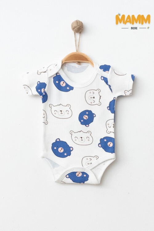 0-3-6-9 AY AYICIK KAFASI DESENLİ KOLLU ZIBIN MAVİ