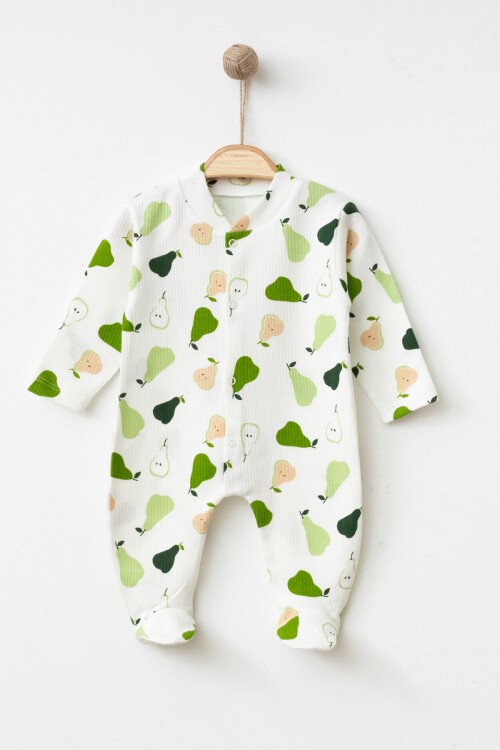 1-3-6 AY ARMUT DESENLİ PATİKLİ TULUM BEYAZ