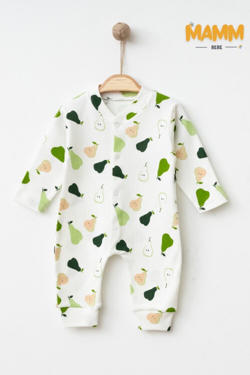 1-3-6 AY ARMUT DESENLİ MANŞETLİ TULUM BEYAZ