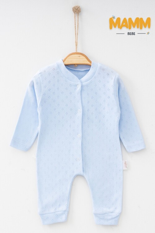 1-3-6 AY BAKLAVA DESENLİ MANŞETLİ TULUM MAVİ