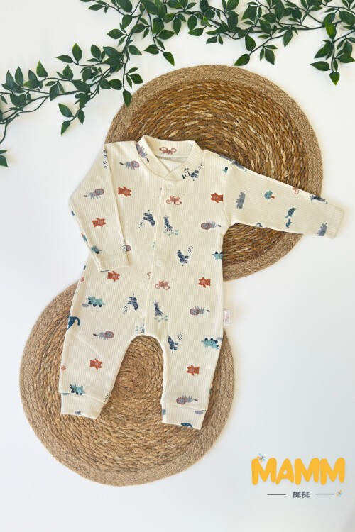 1-3-6 AY YENİ SAFARİ DESENLİ MANŞETLİ TULUM EKRU