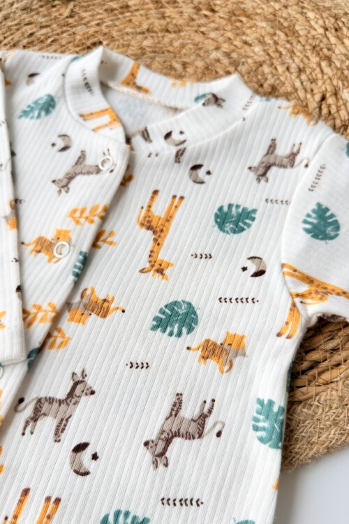 1-3-6 AY ZÜRAFALI PATİKLİ TULUM BEYAZ