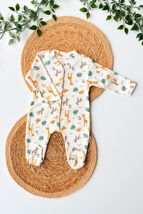 1-3-6 AY ZÜRAFALI PATİKLİ TULUM BEYAZ