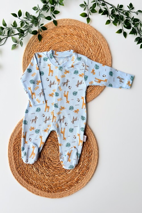 1-3-6 AY ZÜRAFALI PATİKLİ TULUM MAVİ