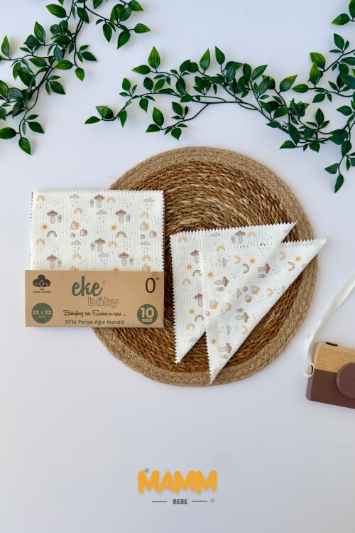 10LU AĞIZ SİLME MENDİLİ MANTARLI