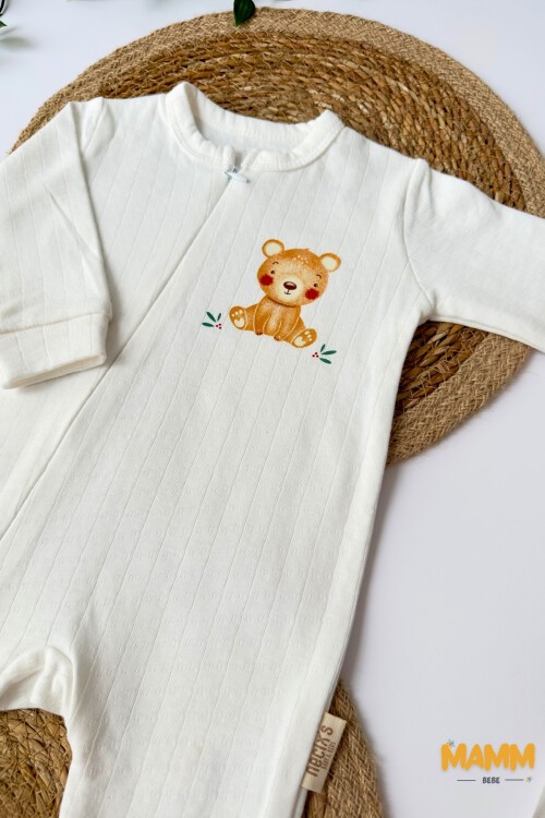 3-12 AY AYICIK DESENLİ DİJİTAL BASKILI FERMUARLI MANŞETLİ TULUM