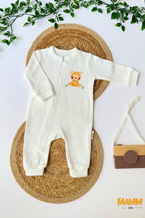 3-12 AY AYICIK DESENLİ DİJİTAL BASKILI FERMUARLI MANŞETLİ TULUM