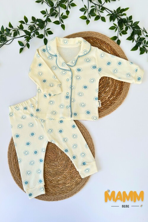 3-12 AY GÜNEŞLİ PİJAMA TAKIMI MAVİ