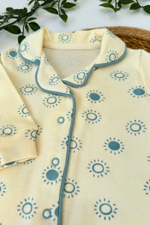 3-12 AY GÜNEŞLİ PİJAMA TAKIMI MAVİ