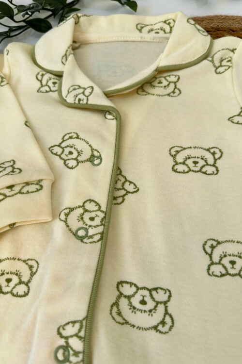 3-12 AY MUTLU AYICIK PİJAMA TAKIMI YEŞİL