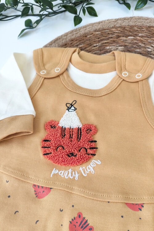 3-12 AY SÜZİNE ASLAN SALOPET TAKIM HARDAL