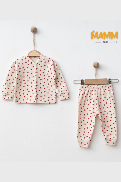 3-6-9 AY RAPOR KALP PİJAMA TAKIMI EKRU