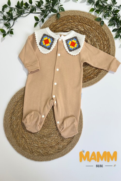 3-6 AY ÖRGÜ YAKALI TULUM KREM