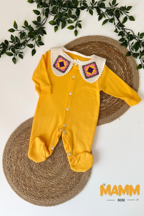 3-6 AY ÖRGÜ YAKALI TULUM SARI