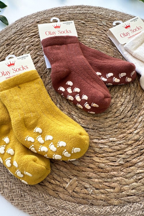 6-12 AY SOKET HAVLU KAYDIRMAZ ÇORAP ÜÇLÜ 1008